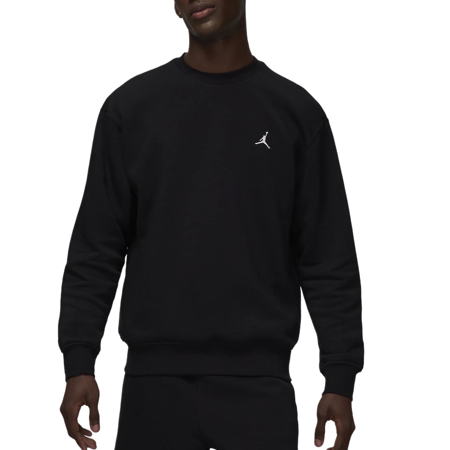 Jordan Brooklyn Fleece Black Crewneck Soft Comfortable Sweatshirt FV7293-010