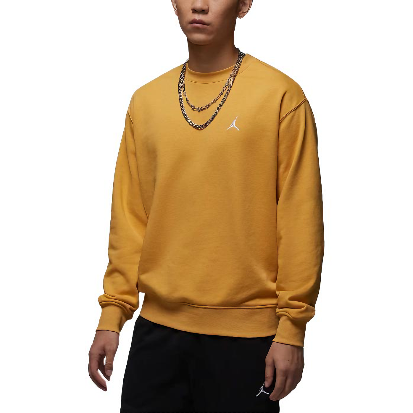 Jordan Brooklyn Fleece Crewneck Sweatshirt Yellow-Brown FV7296-229