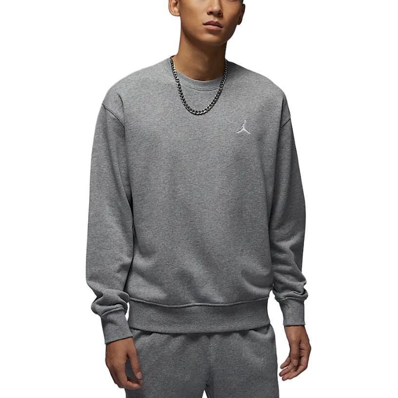 Jordan Brooklyn Fleece FW24 Sports Sweatshirt Carbon Grey Casual Breathable FV7296-091