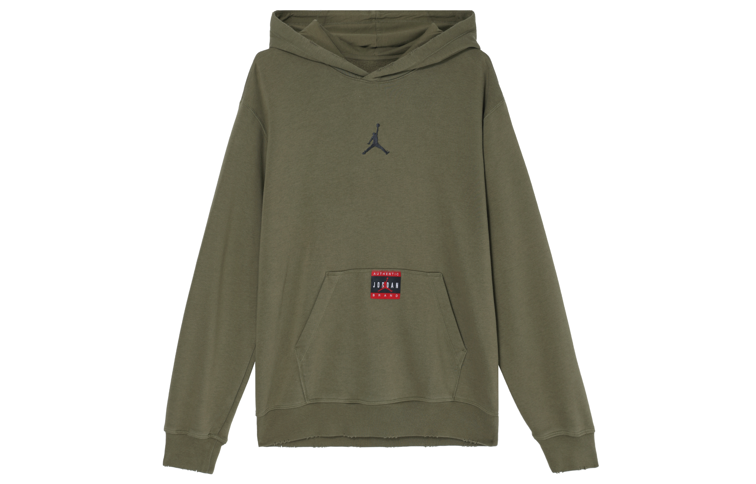 Jordan Brooklyn Fleece Hoodie Olive Green/Black Pullover Sweatshirt HV5046-222