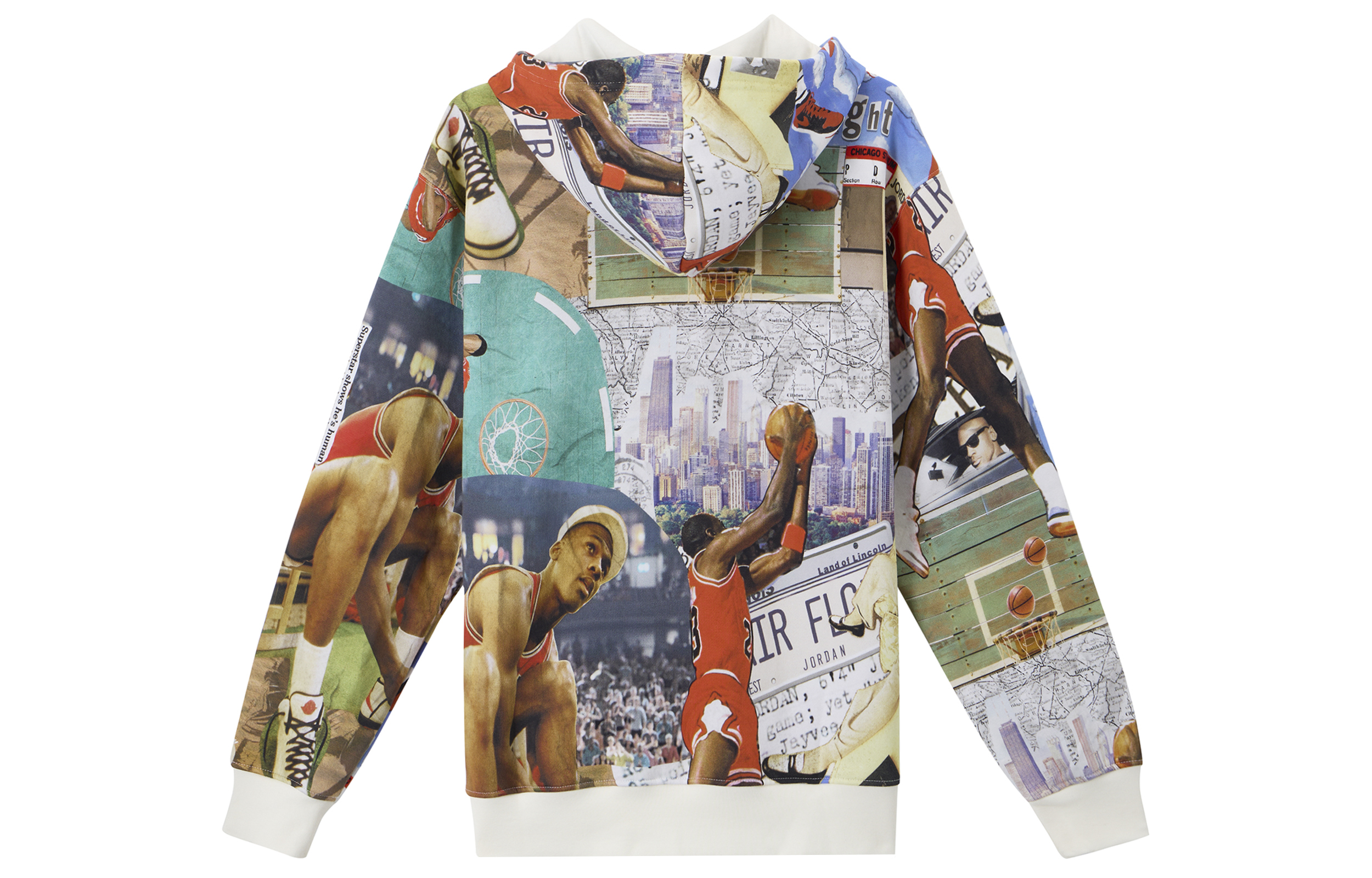 Jordan Brooklyn Fleece Letter Print Outdoor Pullover Hoodie White Men’s FV7298-133