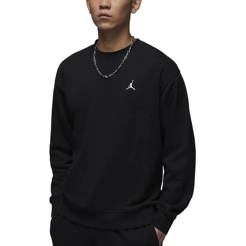 Jordan Brooklyn Fleece Logo Crewneck Sweatshirt Men’s Black FV7296-010