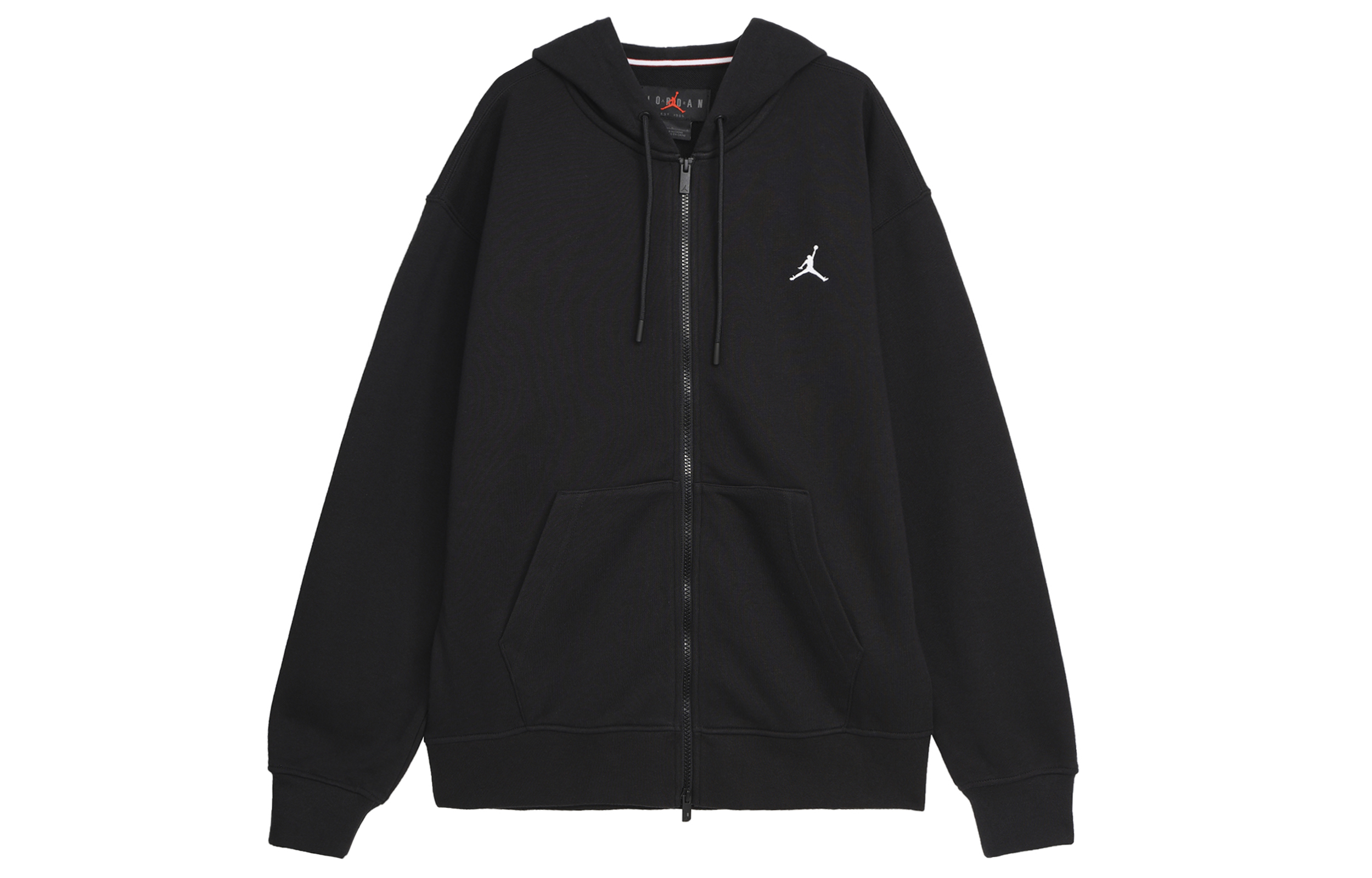 Jordan Brooklyn Fleece Logo Embroidered Hoodie Jacket Black () FV7292-010