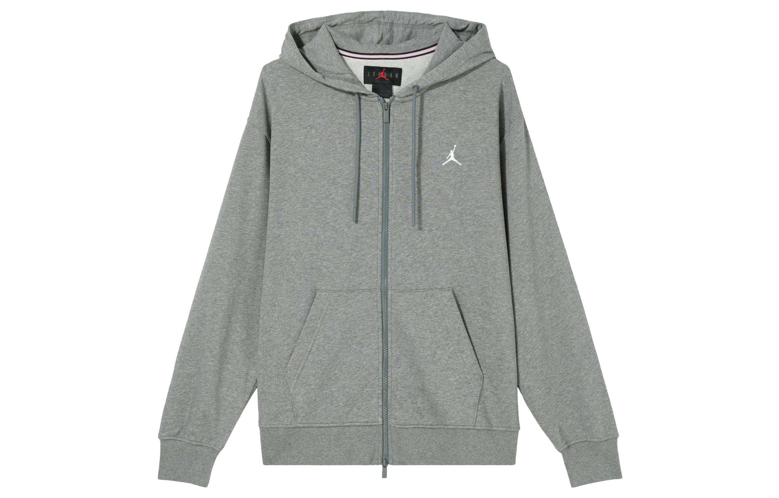 Jordan Brooklyn Fleece Logo Embroidered Outdoor Sport Hoodie Jacket Grey Mens FV7292-091