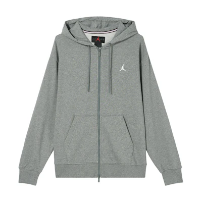 Jordan Brooklyn Fleece Logo Embroidered Outdoor Sport Hoodie Jacket Grey Mens FV7292-091