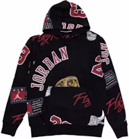 Jordan Brooklyn Fleece Pullover Hoodie Full Print Black FN4545-010 Jordan Brooklyn Fleece Pullover Hoodie Full Print Black FN4545-010