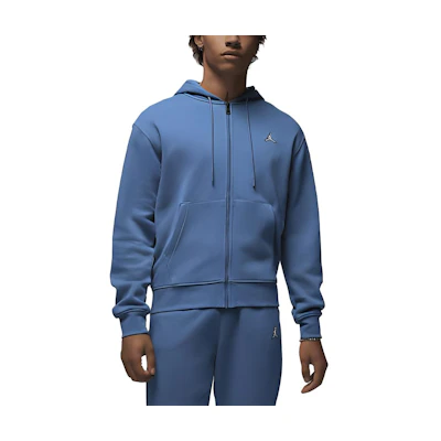 Jordan Brooklyn Fleece Solid Logo Drawstring Hoodie - Blue DQ7350-485