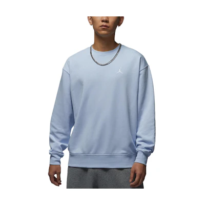 Jordan Brooklyn Fleece Sweatshirt Hydrogen Blue/White - Soft & Breathable FV7296-407