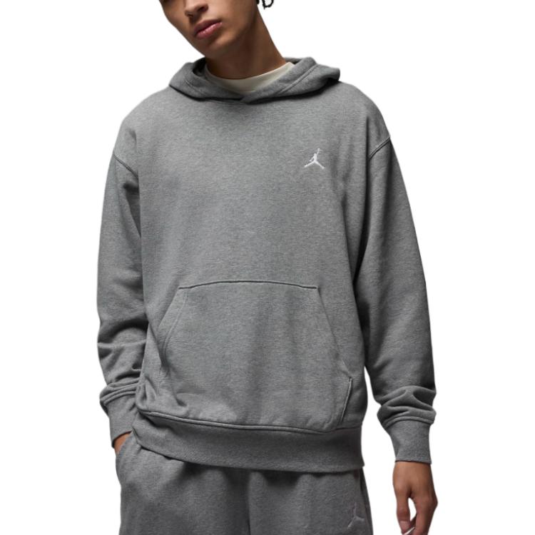 Jordan Brooklyn Hoodie - Soft Comfort, Drop-Shoulder, Grey Pullover FV7283-091