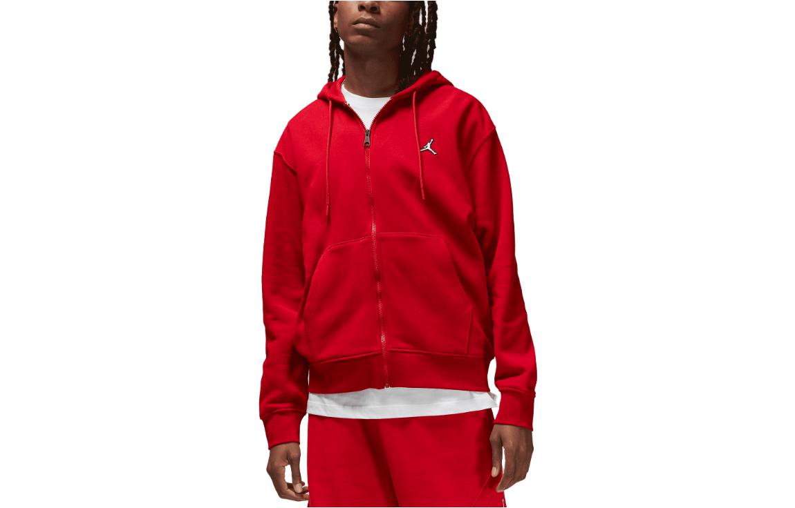 Jordan Brooklyn Red Fleece Logo Drawstring Hoodie DQ7350-687
