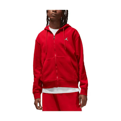 Jordan Brooklyn Red Fleece Logo Drawstring Hoodie DQ7350-687