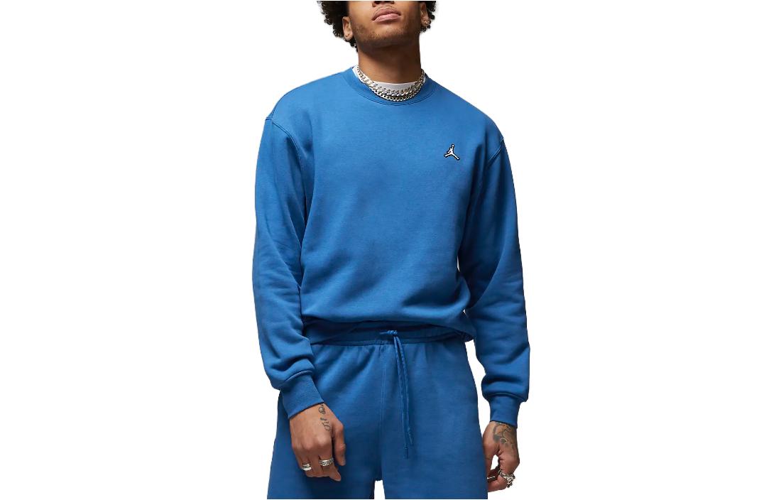 Jordan Brooklyn Solid Logo Pullover Hoodie Men’s Blue DQ7520-485