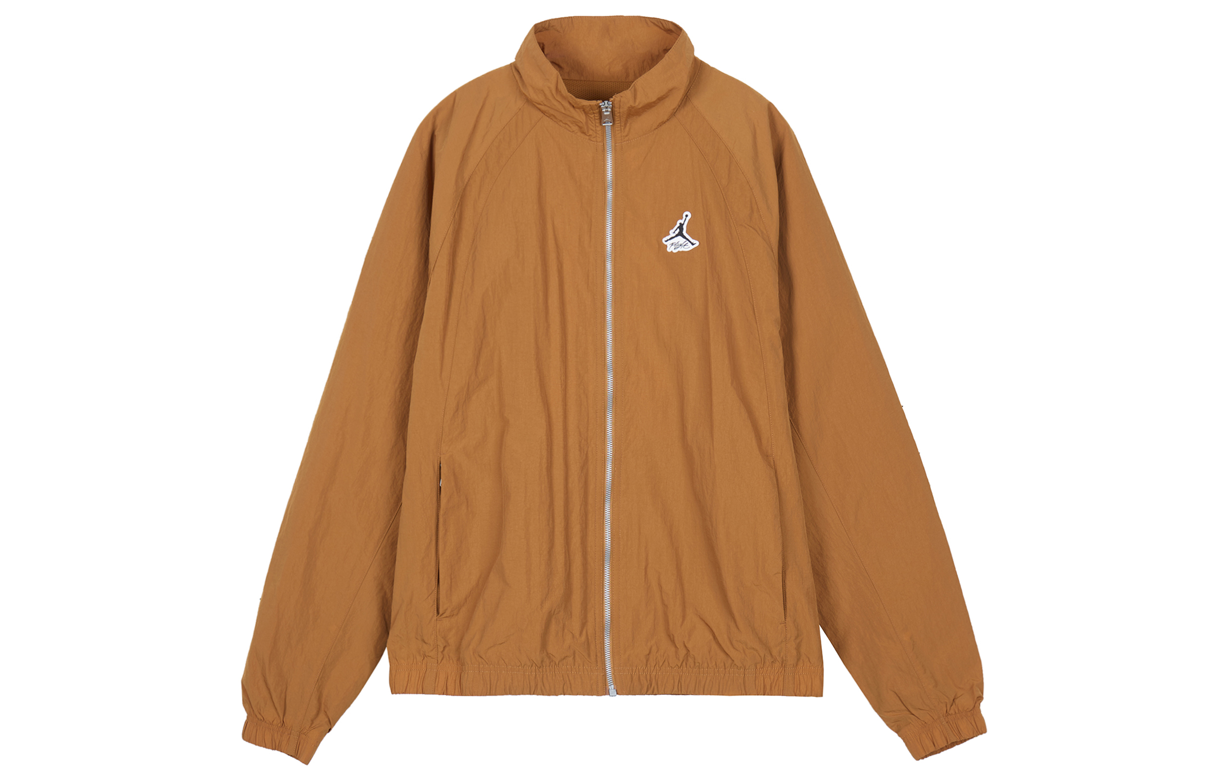 Jordan Brown Windbreaker Jacket with Stand Collar DH9038-241