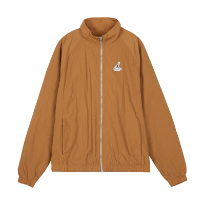 Jordan Brown Windbreaker Jacket with Stand Collar DH9038-241
