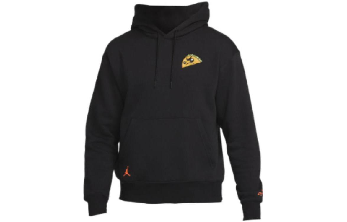 Jordan Cartoon Graphic Letter Print Pullover Hoodie Black DV5535-010