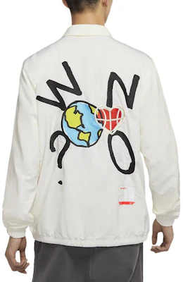 Jordan Cartoon Letter Earth Embroidery White Button-Up Jacket Long Sleeve CW4268-100 Shop Jordan Cartoon Letter Earth Embroidery White Button-Up Jacket Long Sleeve CW4268-100