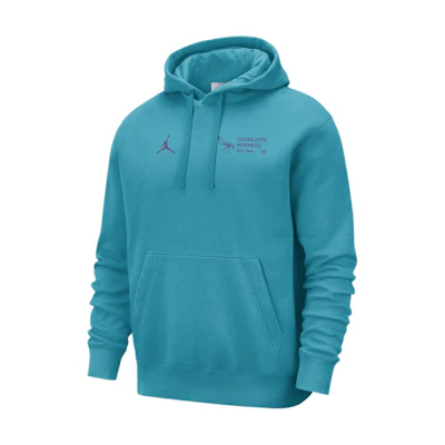 Jordan Charlotte Hornets Club Courtside Hoodie Blue - Casual Comfort Wear FV3344-415
