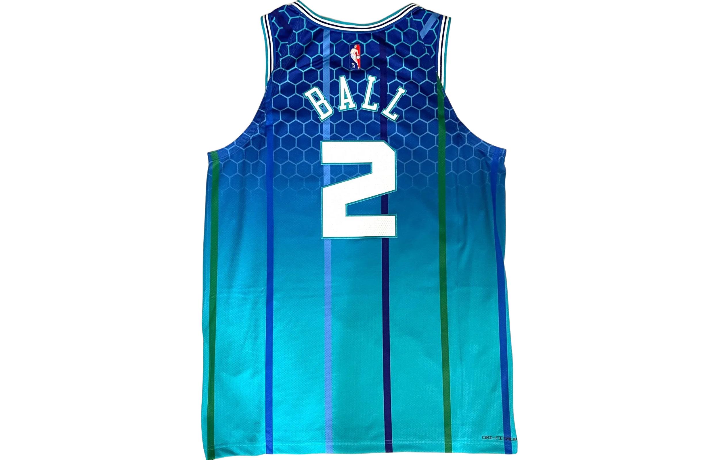 Lookbook ジョーダン シャーロットホーネッツ ラメロボール シティエディション バスケジャージ ブルー メンズ DB3625-419