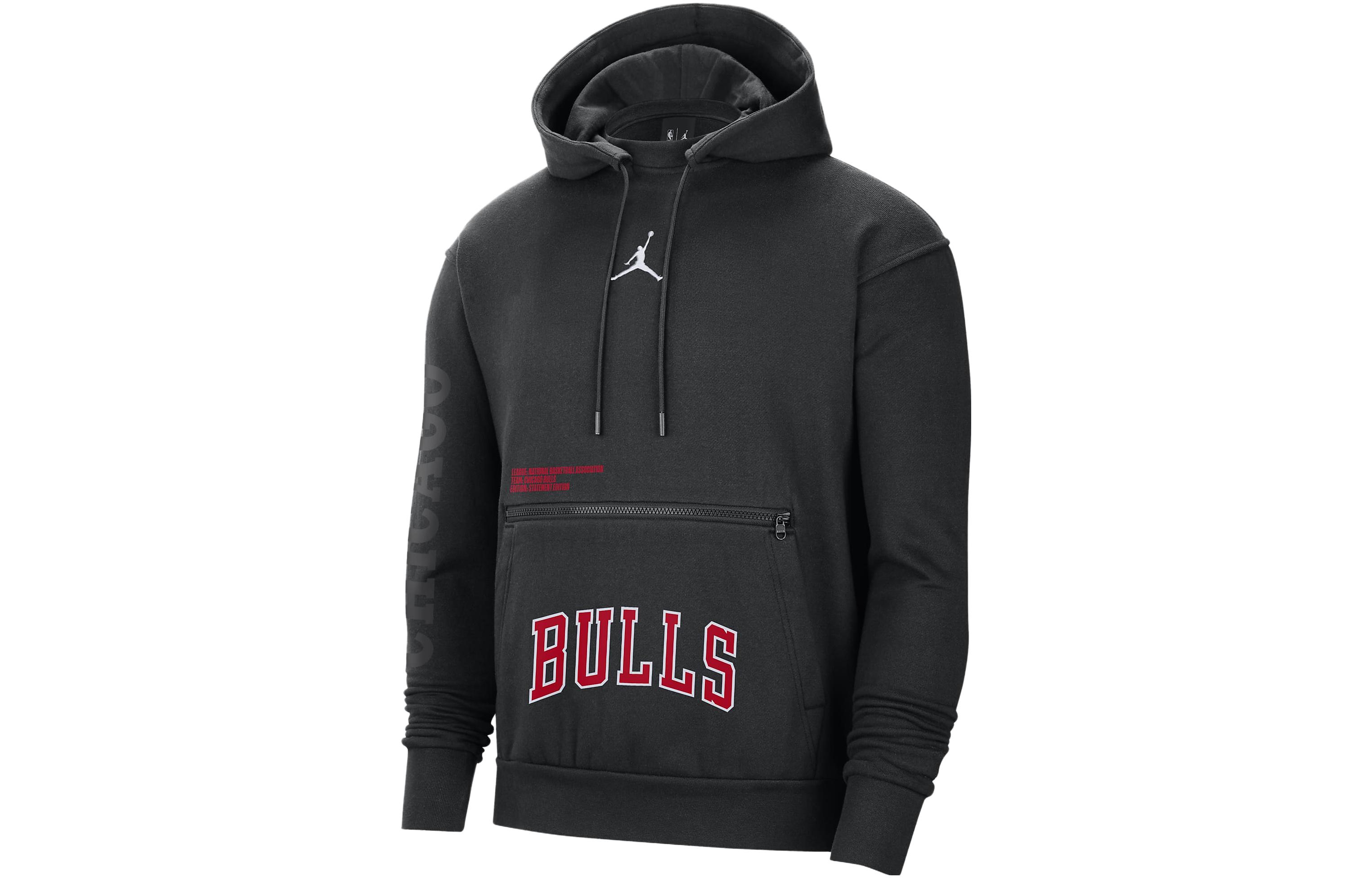 Jordan Chicago Bulls Courtside Logo Hoodie Black DR6999-010