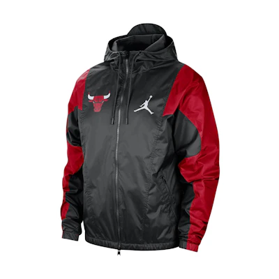 Jordan Chicago Bulls Courtside Statement Logo Animal Print Hoodie Black Jacket DN9788-010