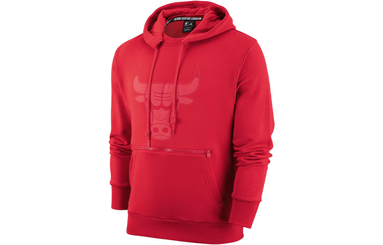 Jordan Chicago Bulls Fleece Pullover Hoodie University Red DB1521-657