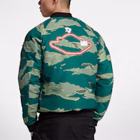 Details for Jordan City Of Flight Print Camo Green Winter Jacket Casual Warm Coat AT9006-010