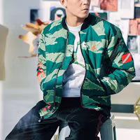 Sizing Jordan City Of Flight Print Camo Green Winter Jacket Casual Warm Coat AT9006-010