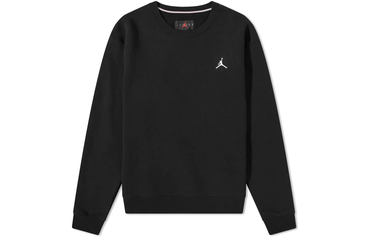 Jordan Classic Jumpman Logo Black Crewneck Sweatshirt Long Sleeve DN7954-010