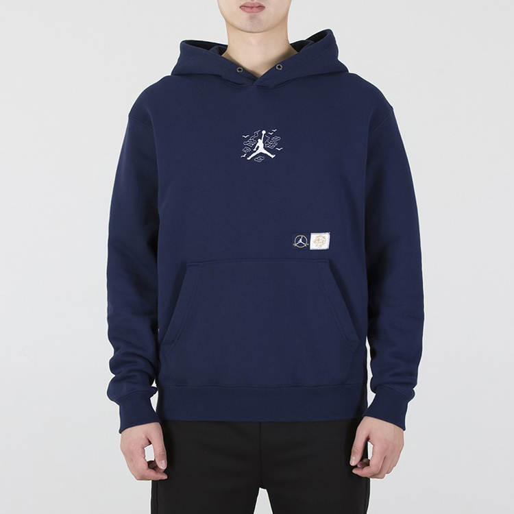 Jordan CNY Embroidered Logo Pullover Hoodie Navy Blue DO4083-410 圖 4