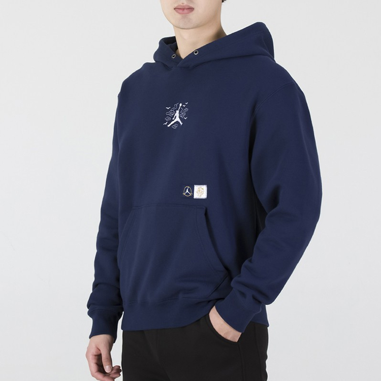 Jordan CNY Embroidered Logo Pullover Hoodie Navy Blue DO4083-410 圖 6