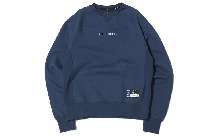 Shop Jordan Collaboration Blue Crewneck Sweatshirt Men DA2990-414