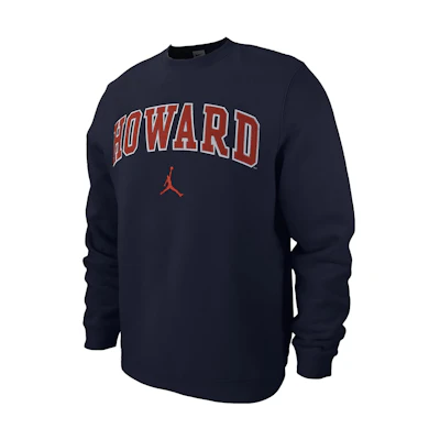 Jordan College Crew-Neck Sweatshirt Navy Blue Retro Letter Print Long Sleeve M33239T301-HOW