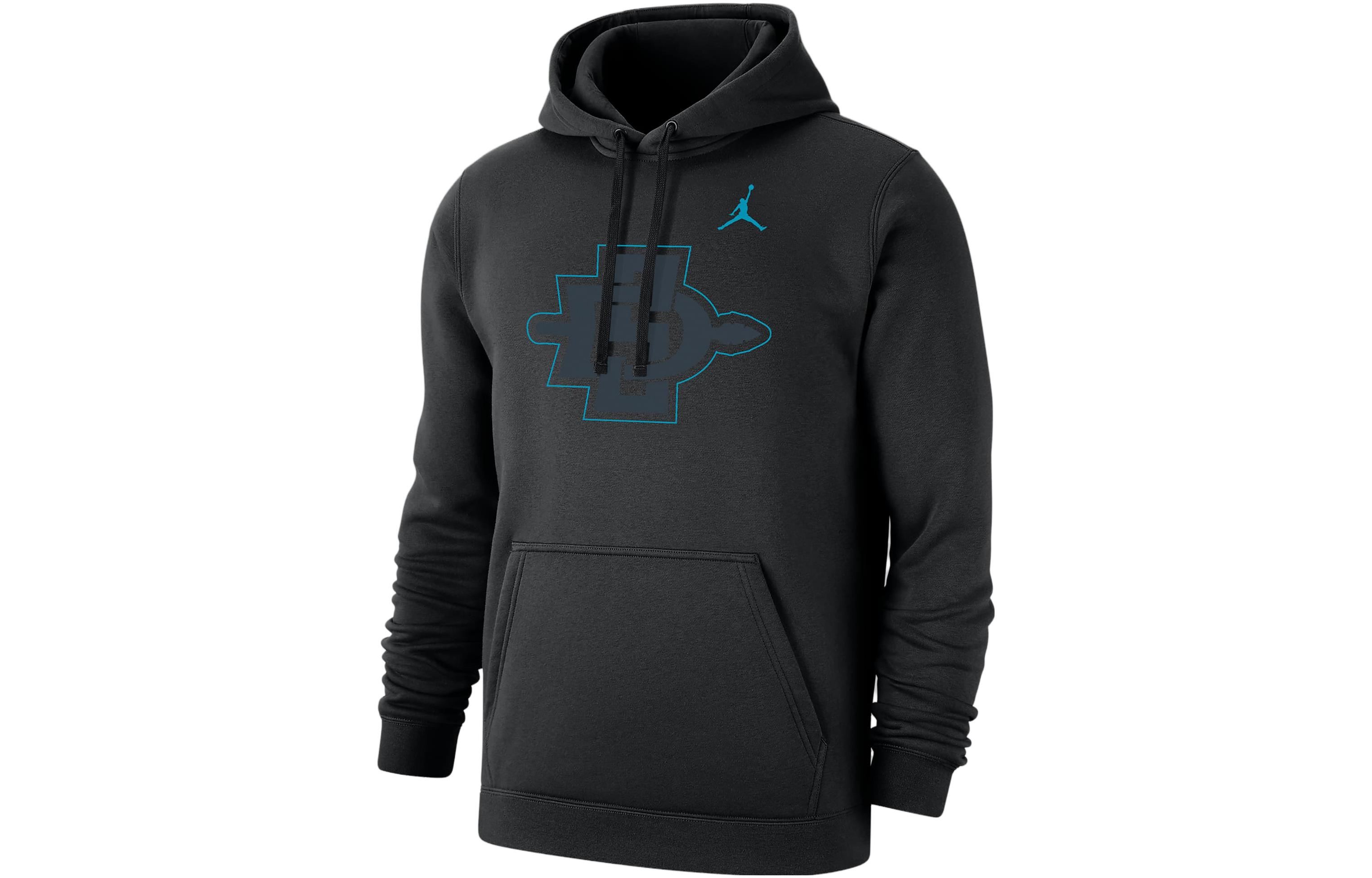 Jordan College Pullover Hoodie Logo Print Black Long Sleeve M31777P185-SDU