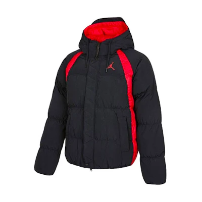 Jordan Color Block Print Puffer Jacket Winter Black DA9807-010