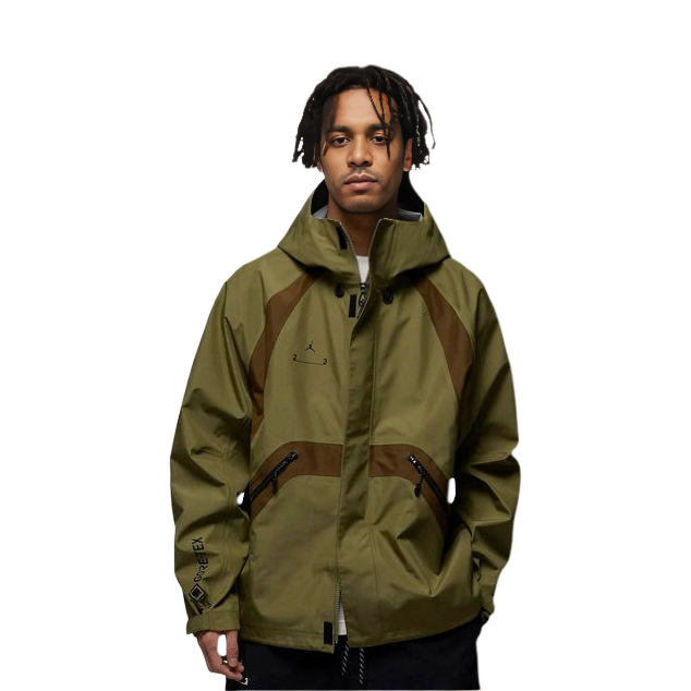 Shop 乔丹拼色字母印花宽松版男士连帽夹克. DQ8057-378