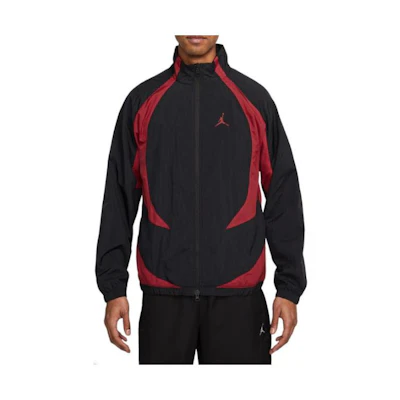 Jordan Colorblock Logo Print Retro Track Jacket Black Mens DX9367-013