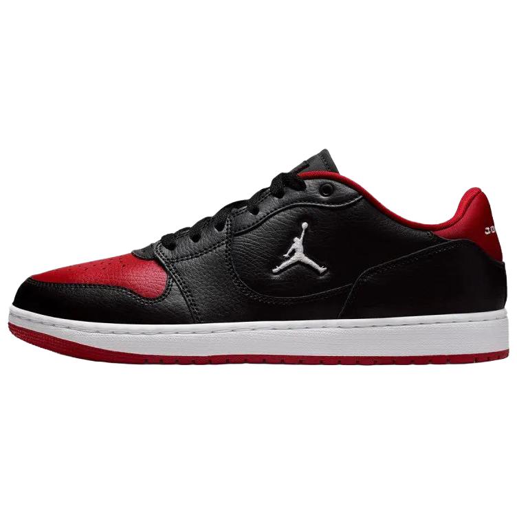 Jordan Court Connect Low Black Red Retro Basketball Shoes Comfortable Style IQ5698-003