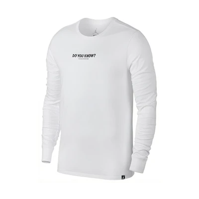Jordan Crewneck Letter Logo Graphic Long-sleeve Sweatshirt White () 943938-100