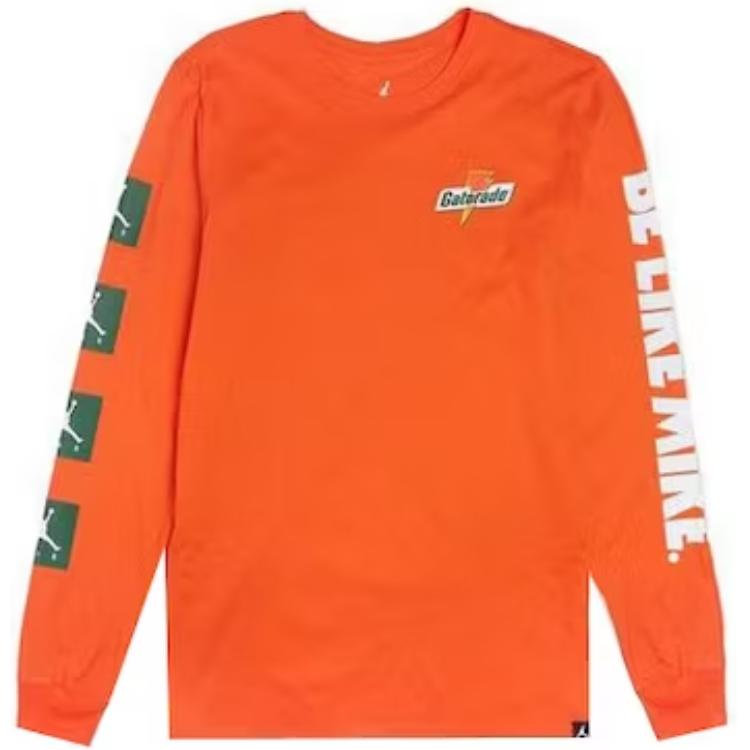 Jordan Crewneck Letter Print Long-Sleeve Sweatshirt Orange AJ1167-819