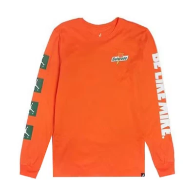 Jordan Crewneck Letter Print Long-Sleeve Sweatshirt Orange AJ1167-819