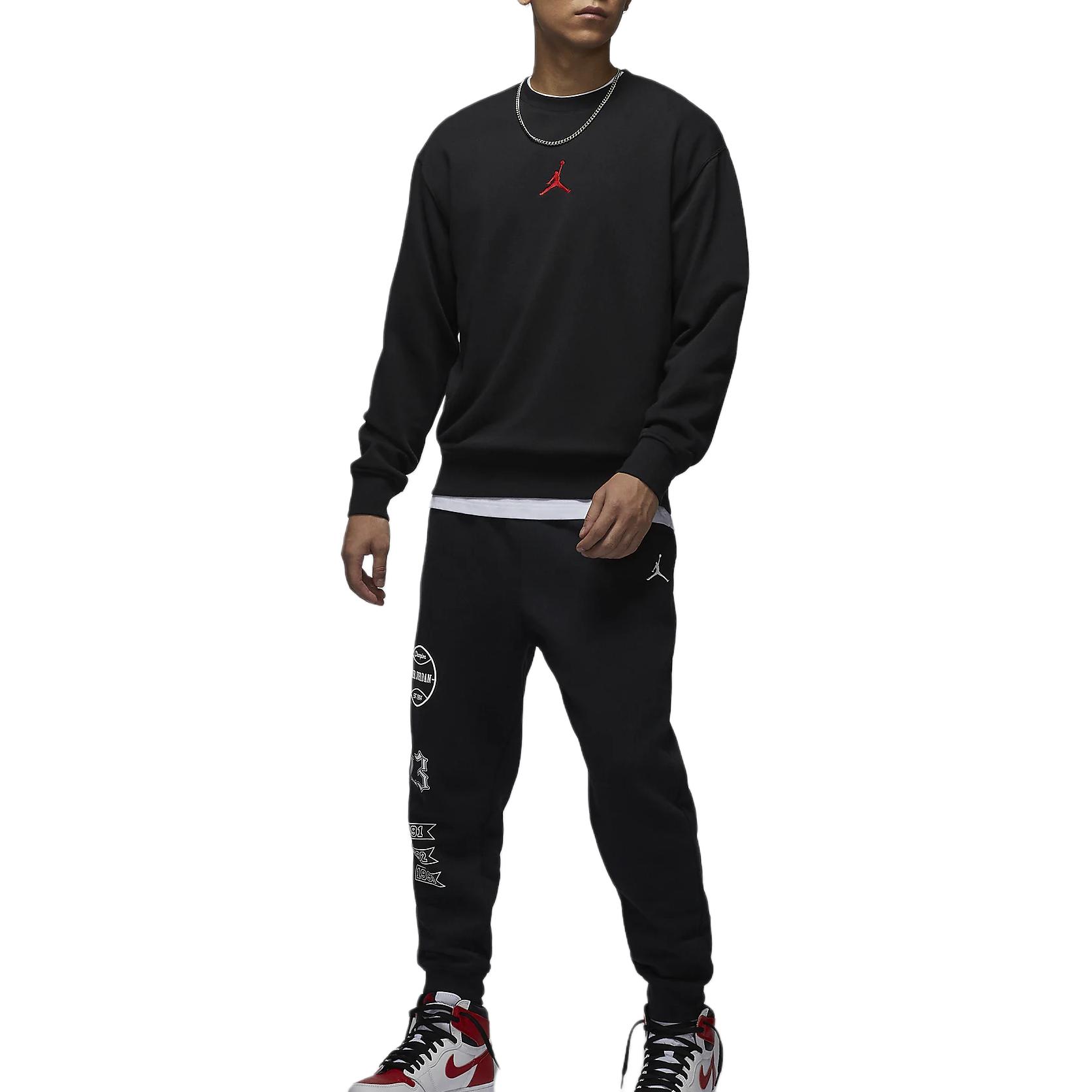 Purchase Sudadera Negra de Manga Larga y Cuello Redondo Jordan cómoda HV1750-010