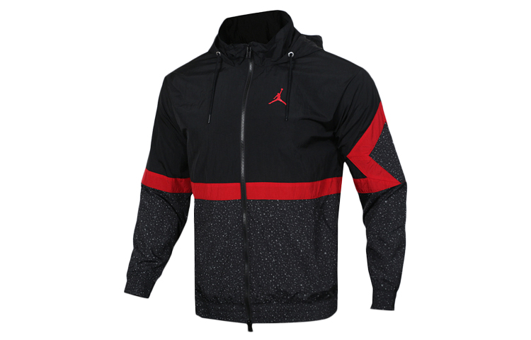 Jordan Diamond Cement Jacket Running Training Hoodie Black/Red AR3243-010