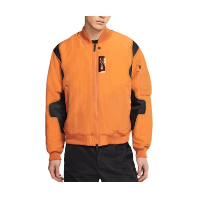 Jordan Digit Pattern Baseball Collar Long Sleeve Jacket Orange CV2787-875