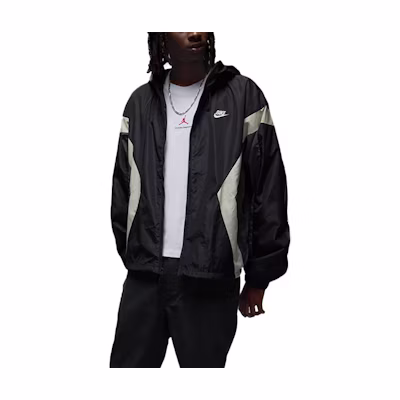 Jordan Draft Logo Hoodie Jacket Unisex Black/Iron Grey/White/Sesame Red HQ1739-010