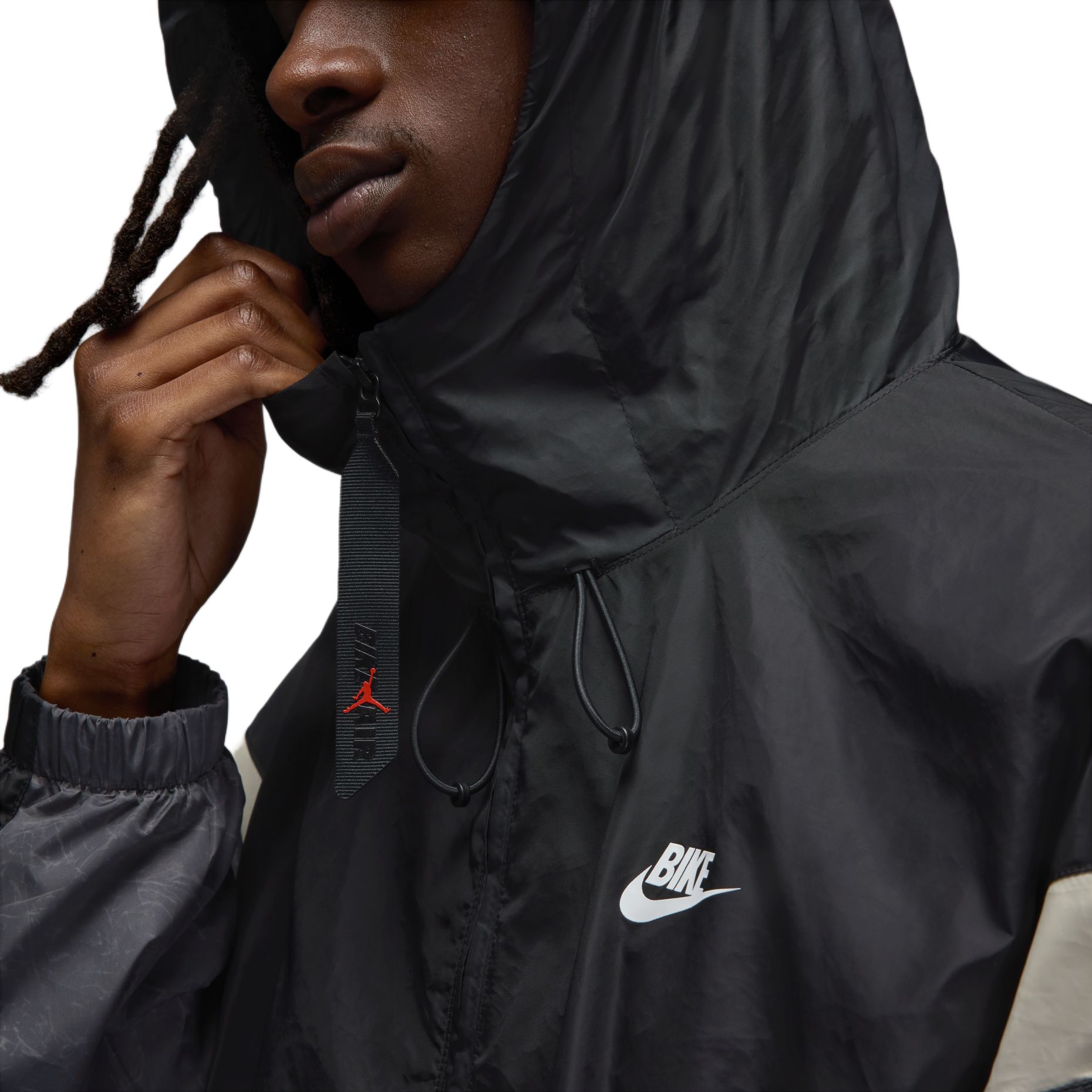 Purchase 喬丹標誌連帽外套 男女適用 黑色/鐵灰/白色/芝麻紅 HQ1739-010