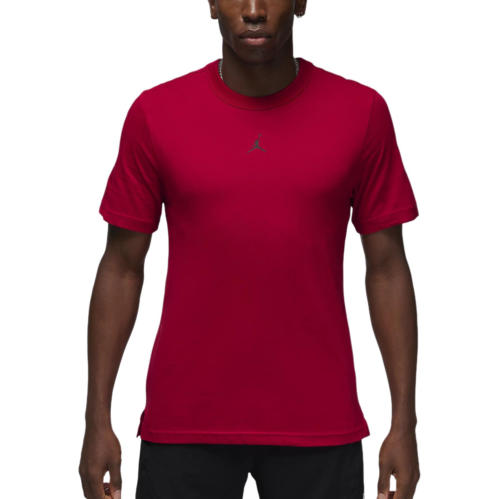 Jordan Dri-FIT Logo Crewneck Moisture-Wicking Tee Gym Red (). FN5829-687