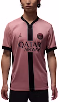 Jordan Dri-Fit PSG Short-Sleeve Soccer Jersey Rust Pink/Black Unisex Breathable FQ2024-686 Jordan Dri-Fit PSG Short-Sleeve Soccer Jersey Rust Pink/Black Unisex Breathable FQ2024-686