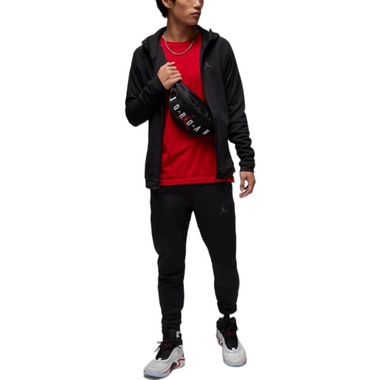 Lookbook Jordan Dri-FIT Solid Logo Retro Knit Zip Hoodie Black DV9784-010