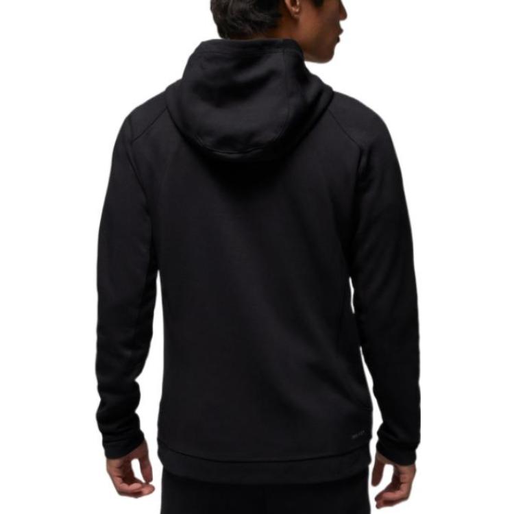 Shop Jordan Dri-FIT Solid Logo Retro Knit Zip Hoodie Black DV9784-010