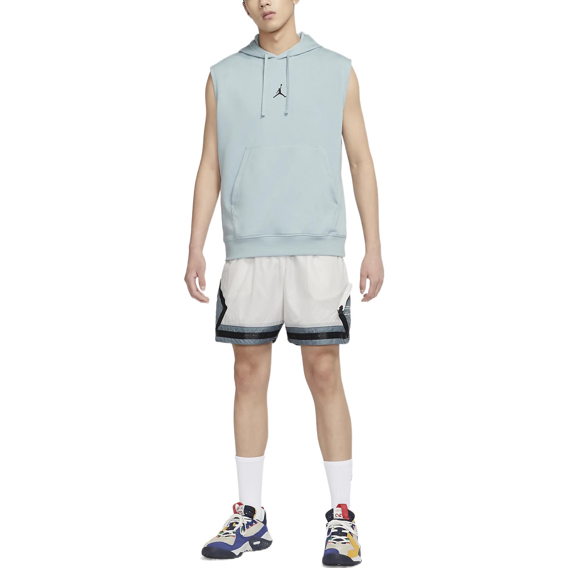 Shop 조던 드라이핏 스포츠 블루 남성용 민소매 풀오버 후드티. DM2822-366